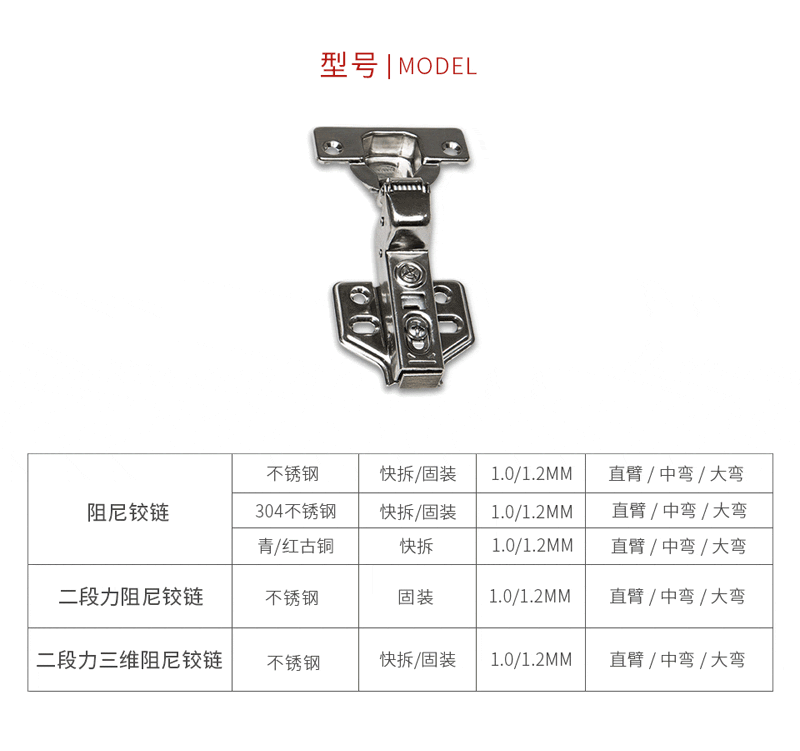 恒峰g22阻尼铰链型号