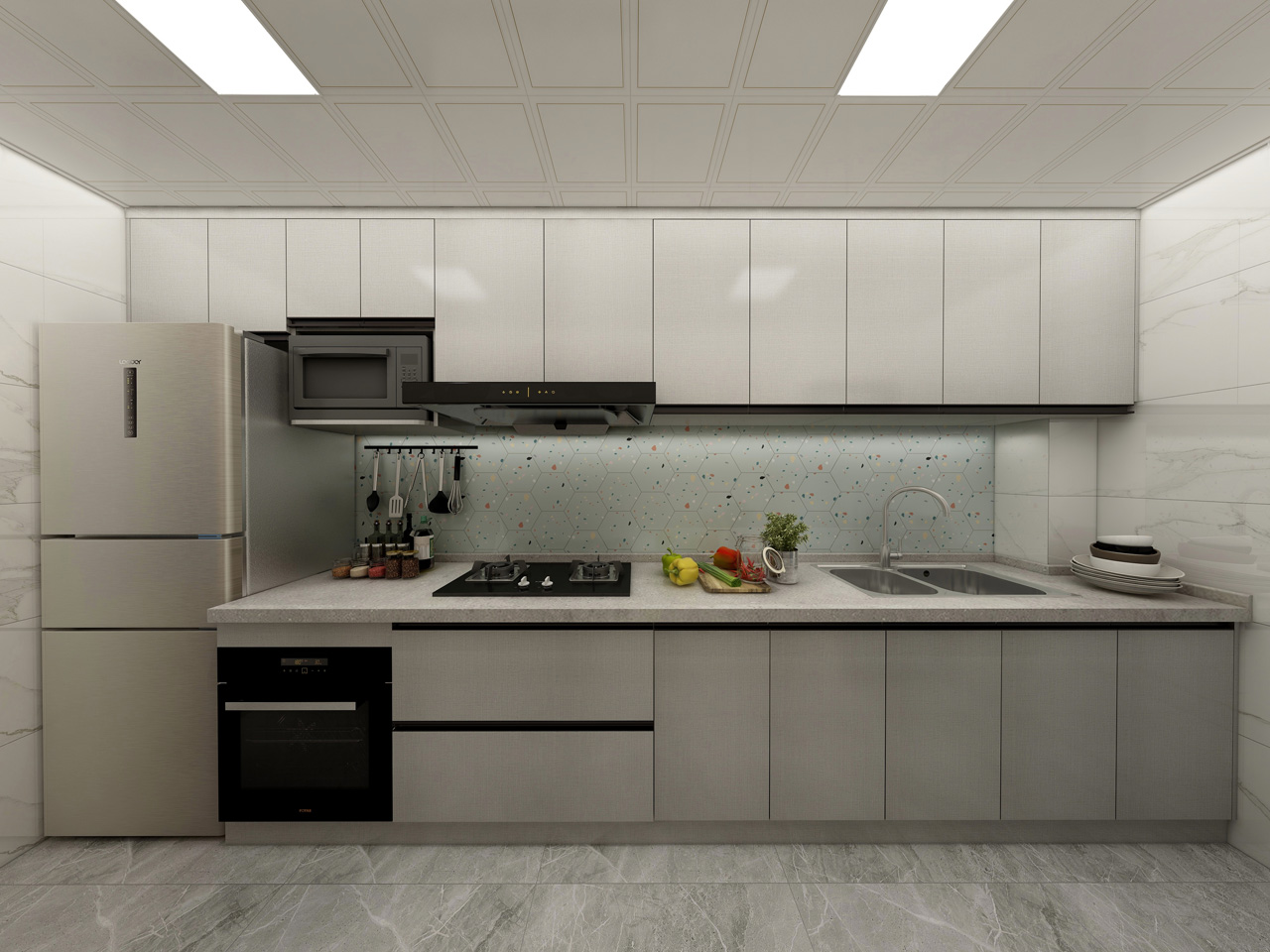 恒峰g22生态板全屋定制-现代简约气概衣柜